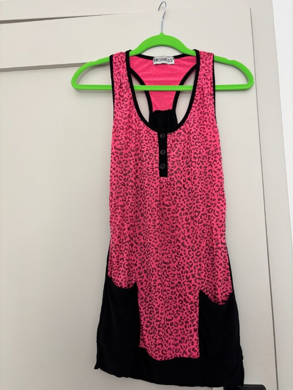 Pink Leopard Racerback Tank | Athleisure Top